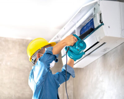 cleaning-maintenance-air-conditioner-wall-with-blower-bedroom-office-room